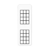 Ukulele Chord Chart 4-Fret Black Sjabloon Stickers (Voorkant)