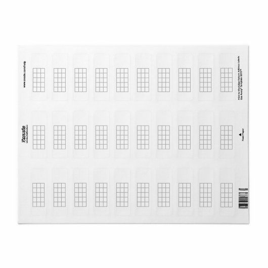Ukulele Chord Chart 5-Fret Grey Sjabloon Stickers (Full Sheet)