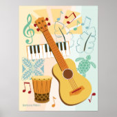 Ukulele Collage Poster (Voorkant)