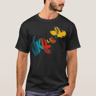 Ukulele Colorful Hawaiian Music Uke Player Gift T-shirt