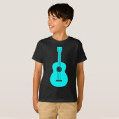 Ukulele - Cyaan T-shirt (Voorkant volledig)