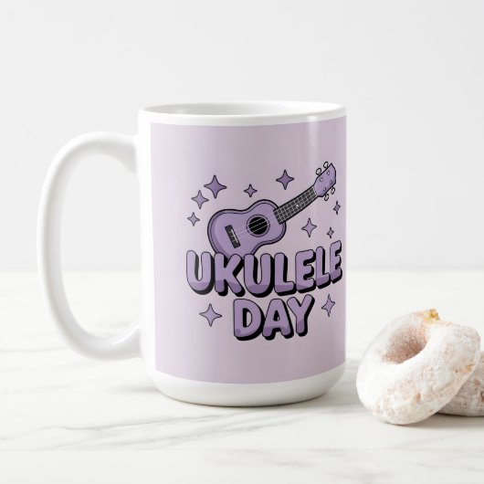 Ukulele-dagmok Koffiemok (Met donut)