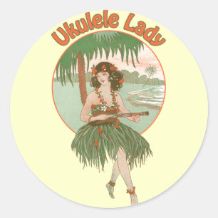 Ukulele dame #1 Sticker
