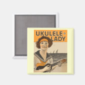 Ukulele dame #2 magneet (Voorkant / Achterkant)