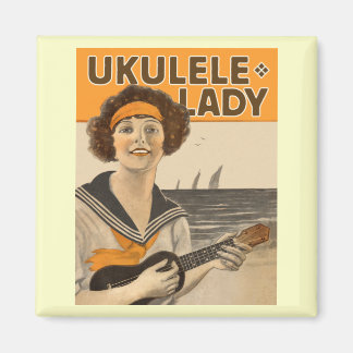 Ukulele dame #2 magneet