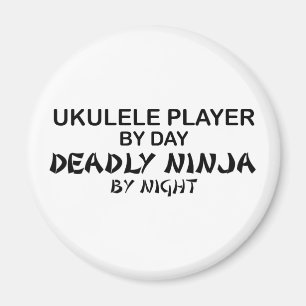 Ukulele Deadly Ninja bij nacht Magneet