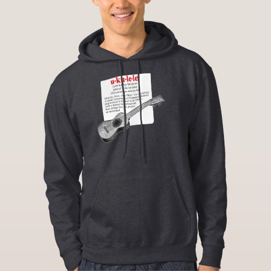 Ukulele Definition dark hoodie (Voorkant)
