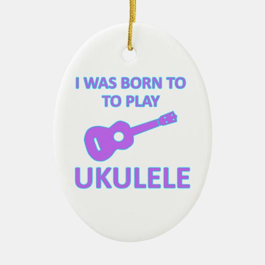 Ukulele Design Keramisch Ornament (Voorkant)
