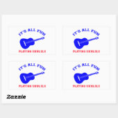 Ukulele Design Rechthoekige Sticker (Vel)