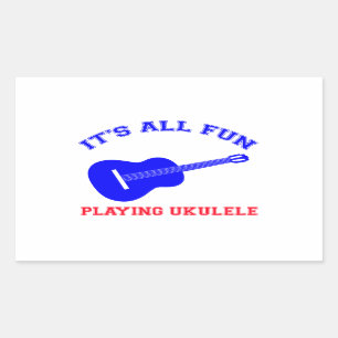 Ukulele Design Rechthoekige Sticker