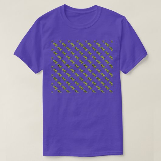 Ukulele Dino Patroon T-shirt (Design voorkant)