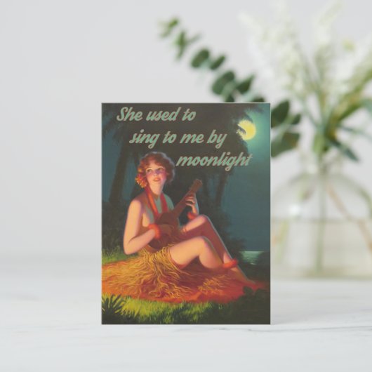 Ukulele door Moonlight Briefkaart (Staand voorkant)