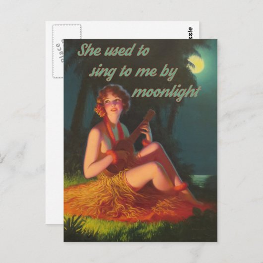 Ukulele door Moonlight Briefkaart (Voorkant / Achterkant)