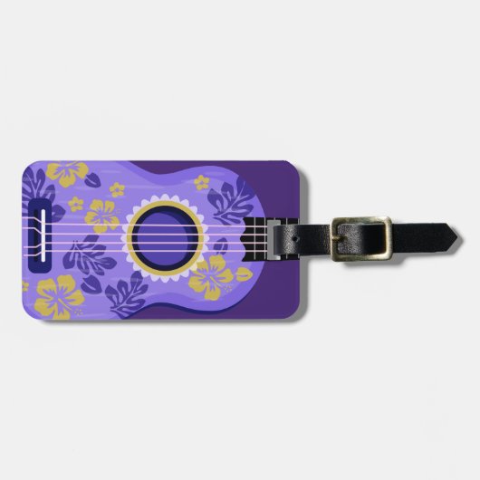 Ukulele douane bagagelabel (Voorkant horizontaal)