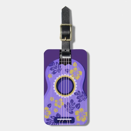 Ukulele douane bagagelabel (Voorkant verticaal)