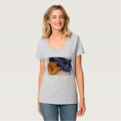 Ukulele en Blue Lei T-shirt (Voorkant volledig)
