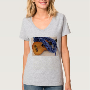 Ukulele en Blue Lei T-shirt