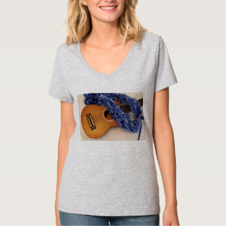 Ukulele en Blue Lei T-shirt