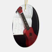 Ukulele en Songbook Keramisch Ornament (Links)