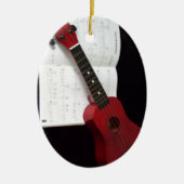 Ukulele en Songbook Keramisch Ornament (Voorkant)