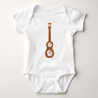 Ukulele en witte hibiscus romper