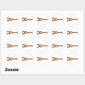 Ukulele en witte hibiscus ronde sticker (Vel)