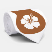 Ukulele en witte hibiscus stropdas (Opgerold)