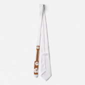 Ukulele en witte hibiscus stropdas (Achterkant)