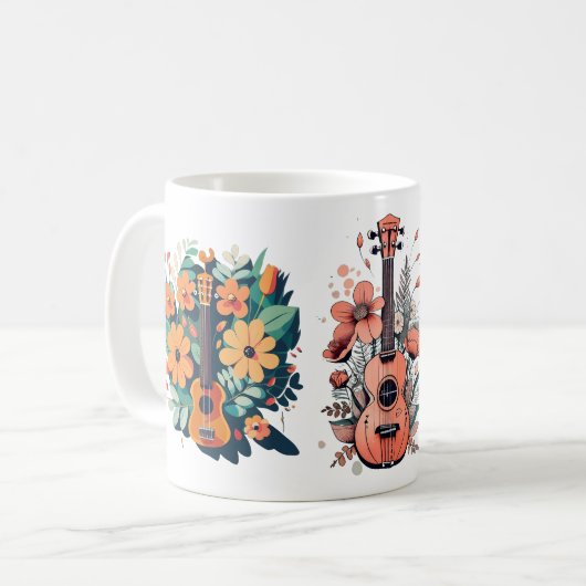 Ukulele Enthusiast Mug Koffiemok (Voorkant links)