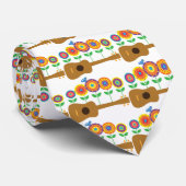 Ukulele Flowers Stropdas (Opgerold)