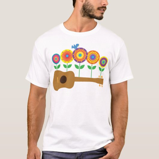 Ukulele Flowers T-shirt (Voorkant)