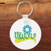 Ukulele Fun Colorful Flower Sleutelhanger (Voorkant)