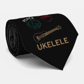 Ukulele Gift- Peace Love Ukelele Uke Love Stropdas (Opgerold)