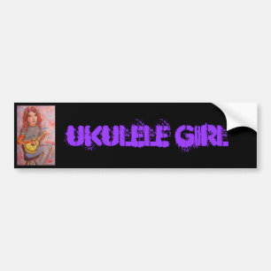 Ukulele Girl Bumpersticker