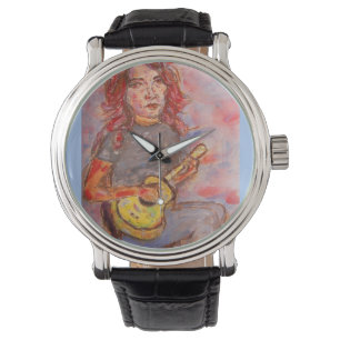 Ukulele Girl Horloge