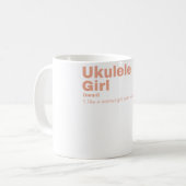 Ukulele Girl - Ukulele  Koffiemok (Voorkant links)