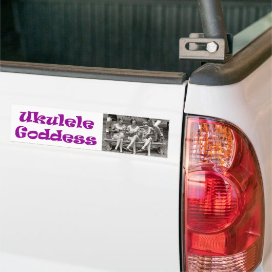 Ukulele Goddess Bumpersticker (Op Truck)