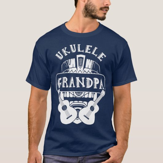 Ukulele Grandpa Guitar Acoustic Aloha Uke T-shirt (Voorkant)