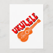 Ukulele Groovy Text Art Briefkaart (Voorkant)