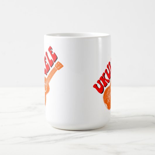 Ukulele Groovy Text Art Koffiemok (Center)