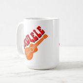 Ukulele Groovy Text Art Koffiemok (Voorkant links)