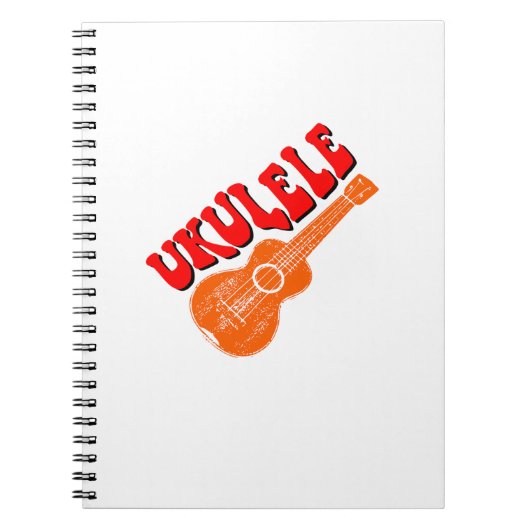 Ukulele Groovy Text Art Notitieboek (Voorkant)