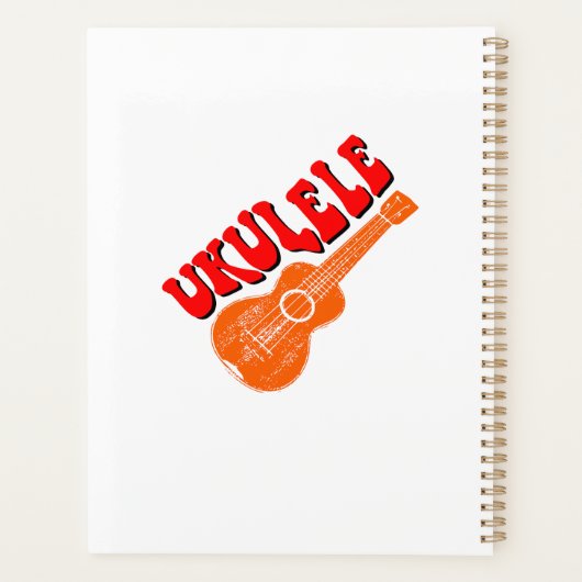 Ukulele Groovy Text Art Planner (Achterkant)