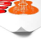 Ukulele Groovy Text Art Poster (Hoek)