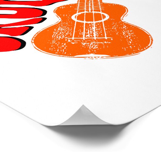 Ukulele Groovy Text Art Poster (Hoek)