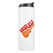 Ukulele Groovy Text Art Thermosbeker (Gedraaid links)