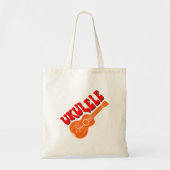 Ukulele Groovy Text Art Tote Bag (Voorkant)