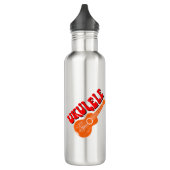 Ukulele Groovy Text Art Waterfles (Links)