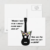 Ukulele Grown Up Humor Briefkaart (Voorkant / Achterkant)