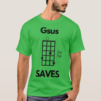 Ukulele Gsus redt Jesus Saves Uke Chord 1 T-shirt